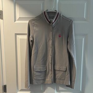 Boss Gray Varsity Jacket with Red Accents